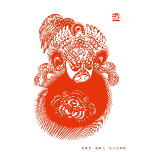 Paper Cuttings of Peking Opera characters AI download