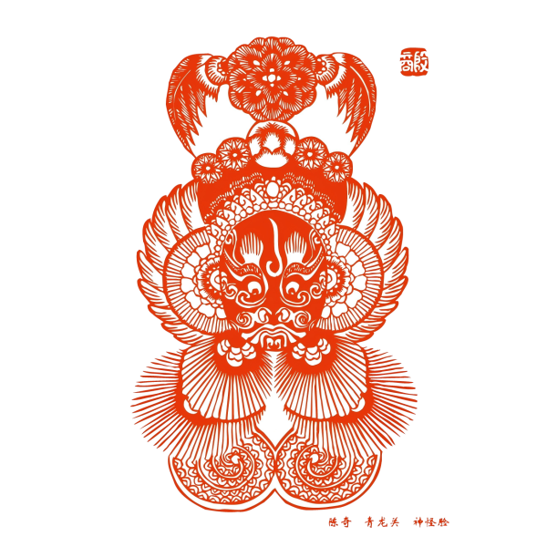 Paper Cuttings of Peking Opera characters AI download